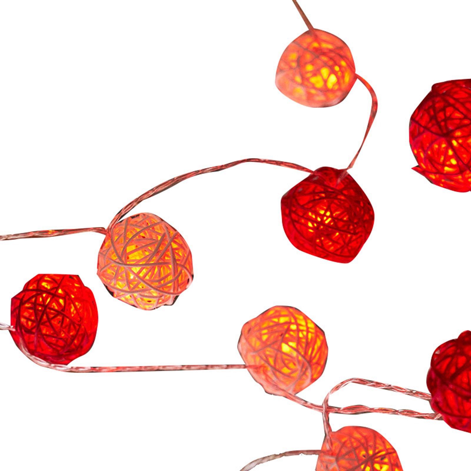 Rattan Ball String Light Decorative Romantic Rattan Ball String for Christmas view 2