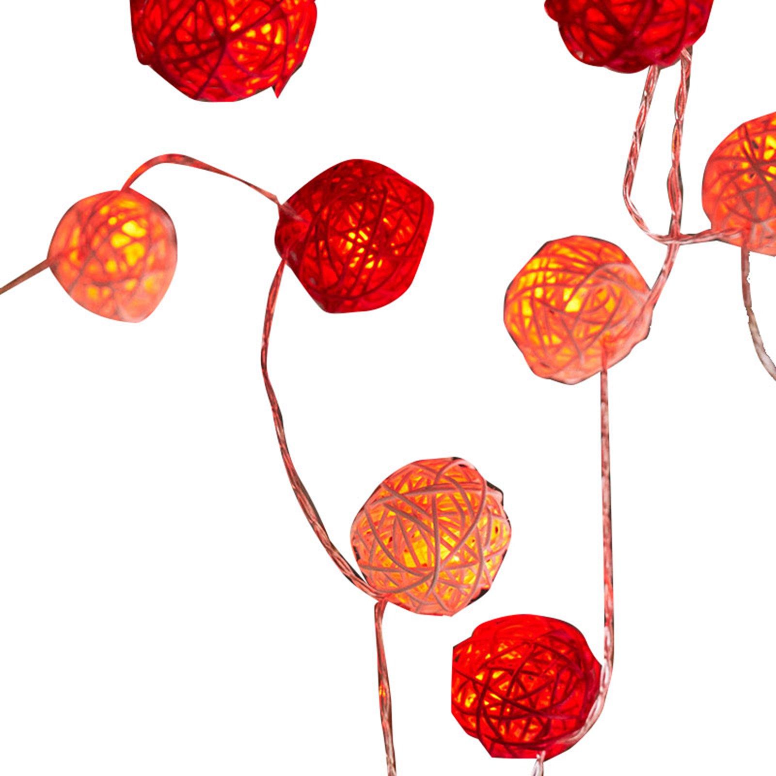 Rattan Ball String Light Decorative Romantic Rattan Ball String for Christmas view 4
