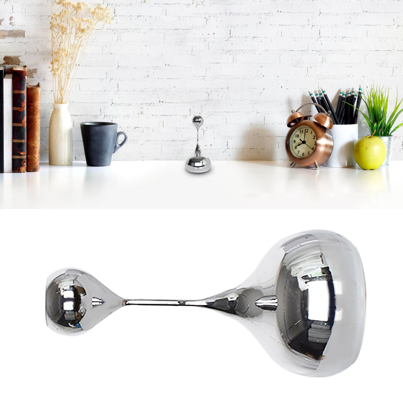 Candle Holder Ornament Stainless Steel Candlestick Holder Household Desktop view 6