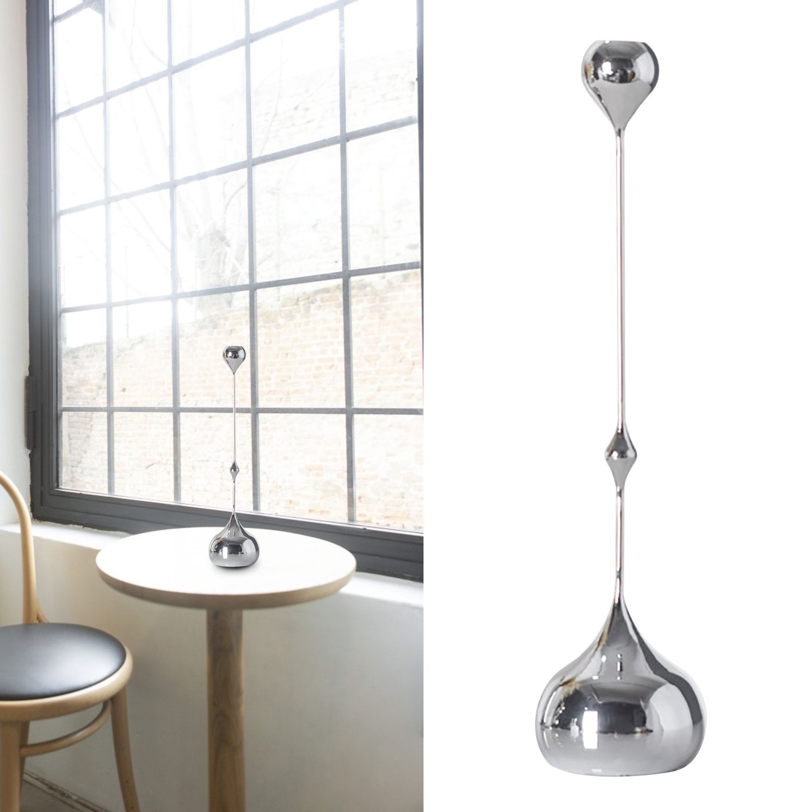 Candle Holder Ornament Stainless Steel Candlestick Holder Household Desktop view 5