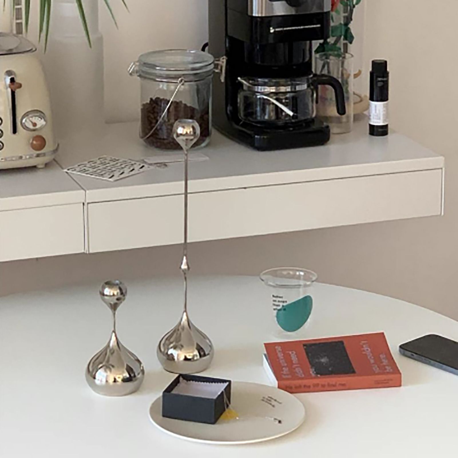 Candle Holder Ornament Stainless Steel Candlestick Holder Household Desktop view 12