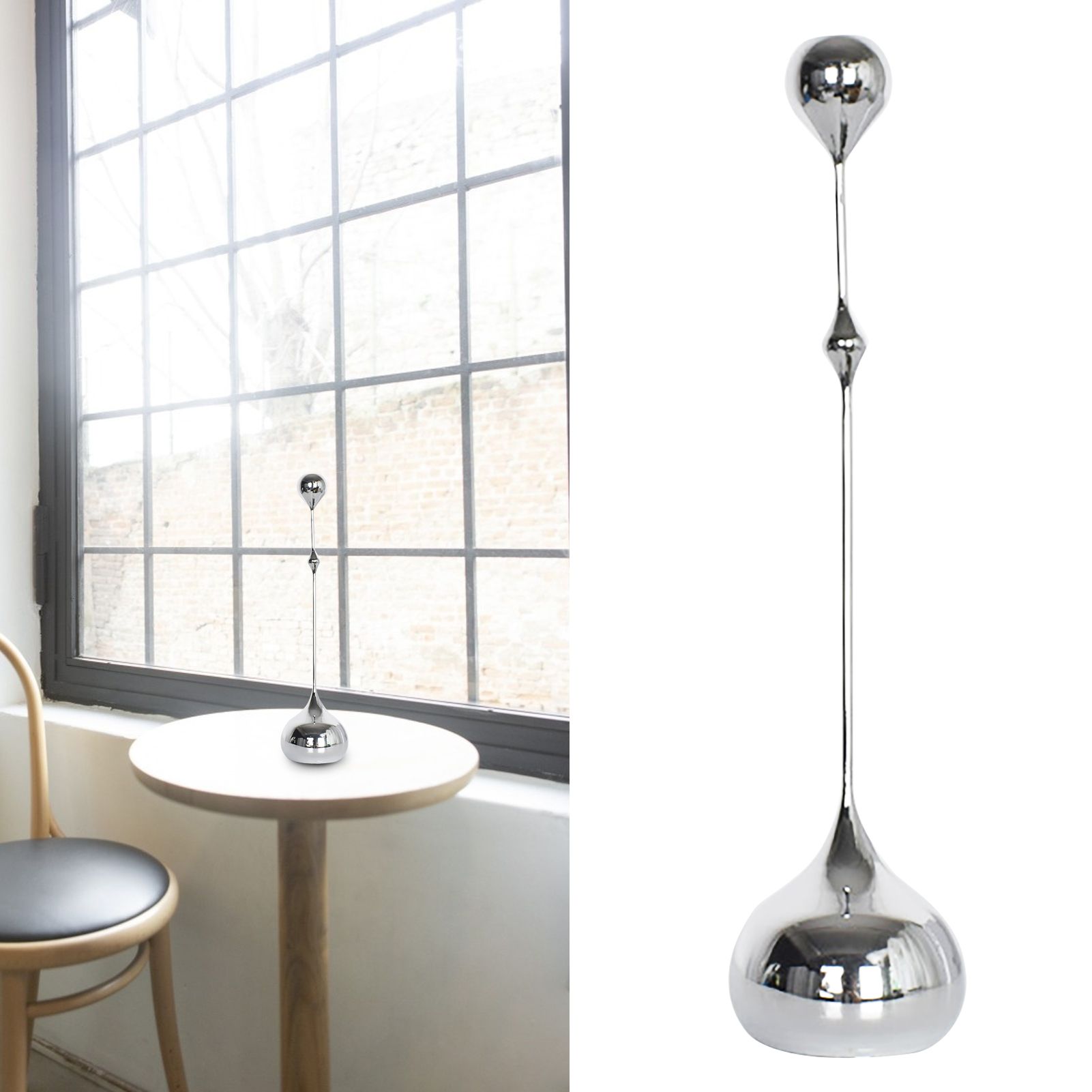 Candle Holder Ornament Stainless Steel Candlestick Holder Household Desktop view 5