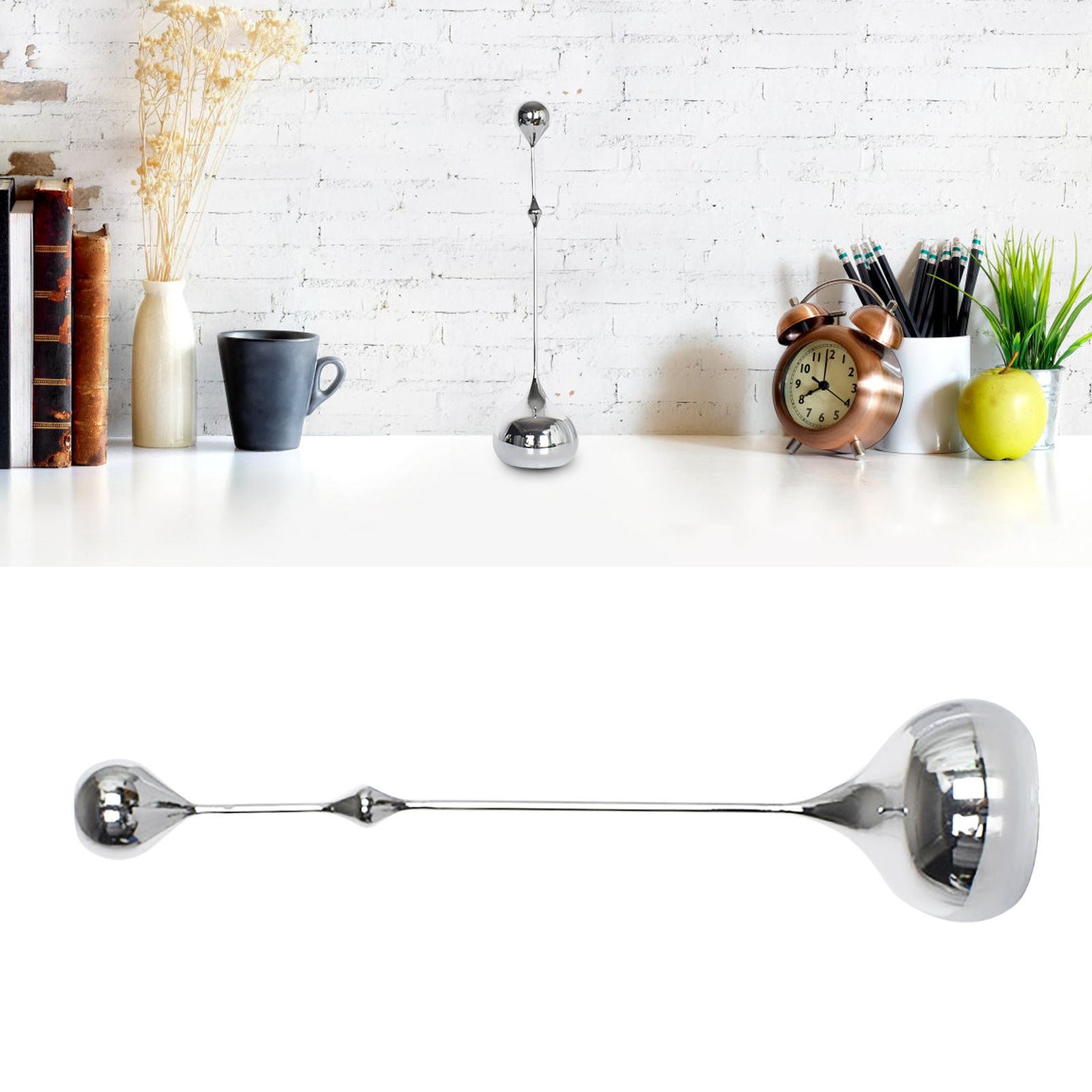 Candle Holder Ornament Stainless Steel Candlestick Holder Household Desktop view 6