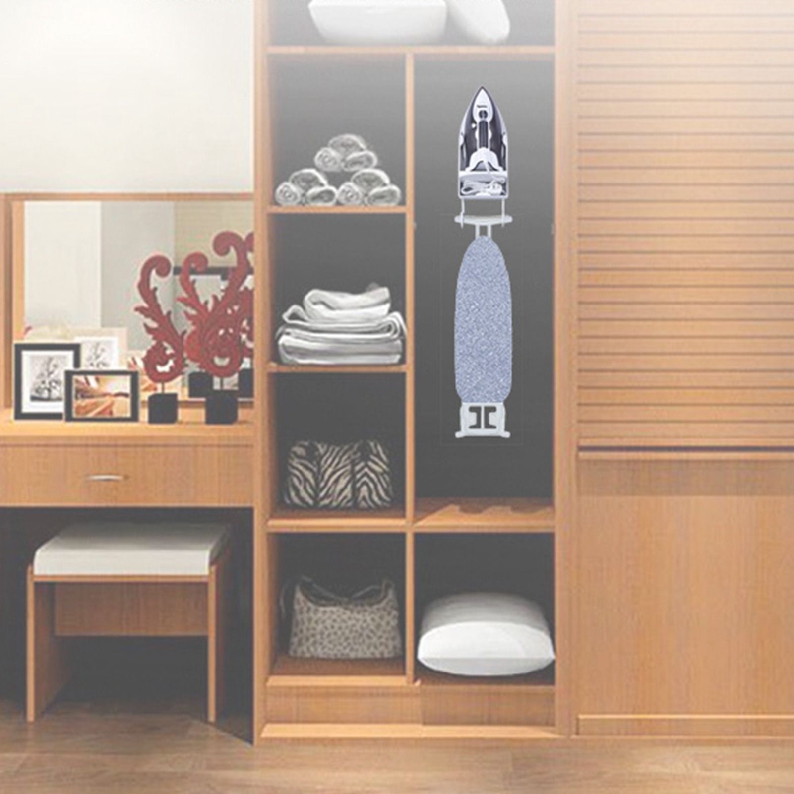 Iron Holder Wall Mounted Heat Resistant Widened Electric Iron Organizer with view 5