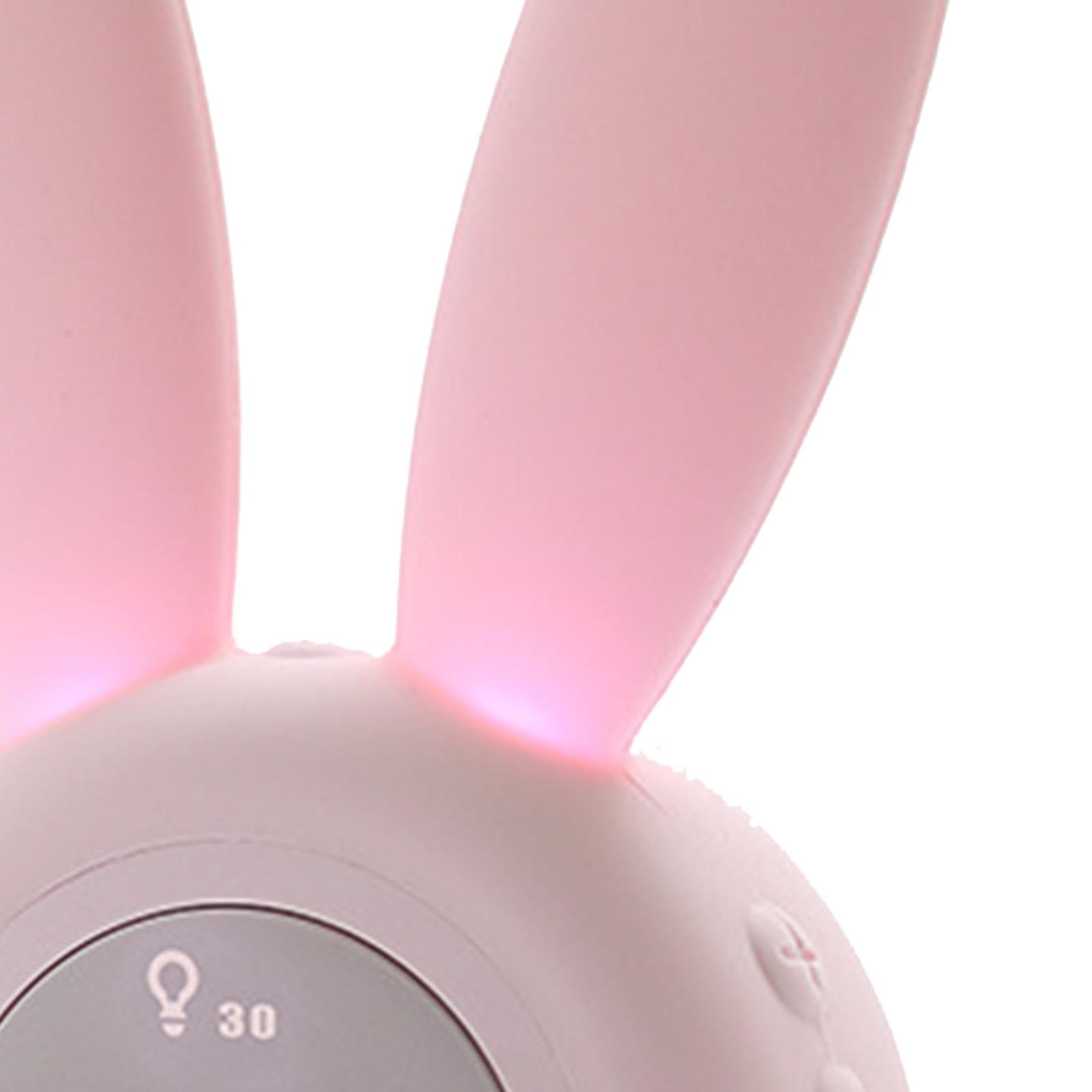 Digital Alarm Clock Cute Bunny Shape LED Night Light Luminous Digital Clock view 8