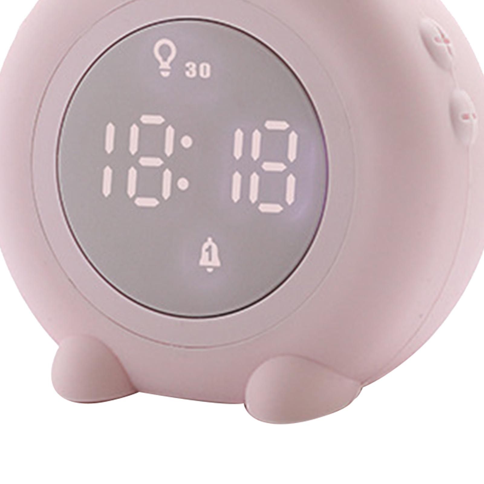 Digital Alarm Clock Cute Bunny Shape LED Night Light Luminous Digital Clock view 9