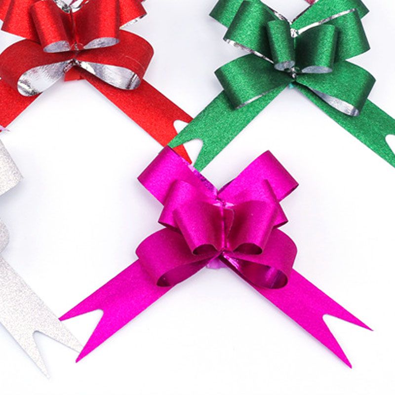 50PCS Pull Bows Bright Mixed Color Plated One Pull Molding Symmetrical view 8