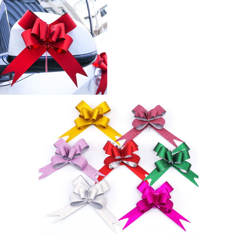 50PCS Pull Bows Bright Mixed Color Plated One Pull Molding Symmetrical view 12