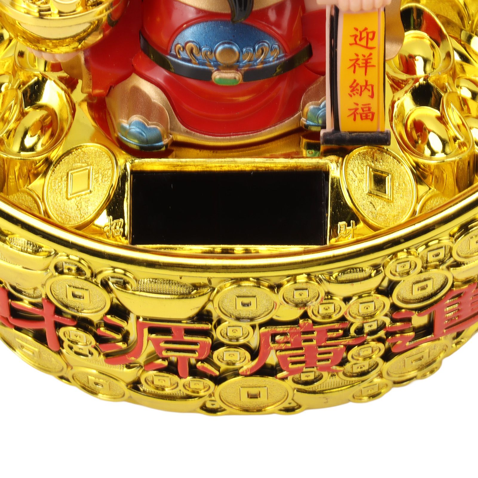 Wealth God Ornament Solar Panel Nodding Fortune Wealth Statue for Car view 14