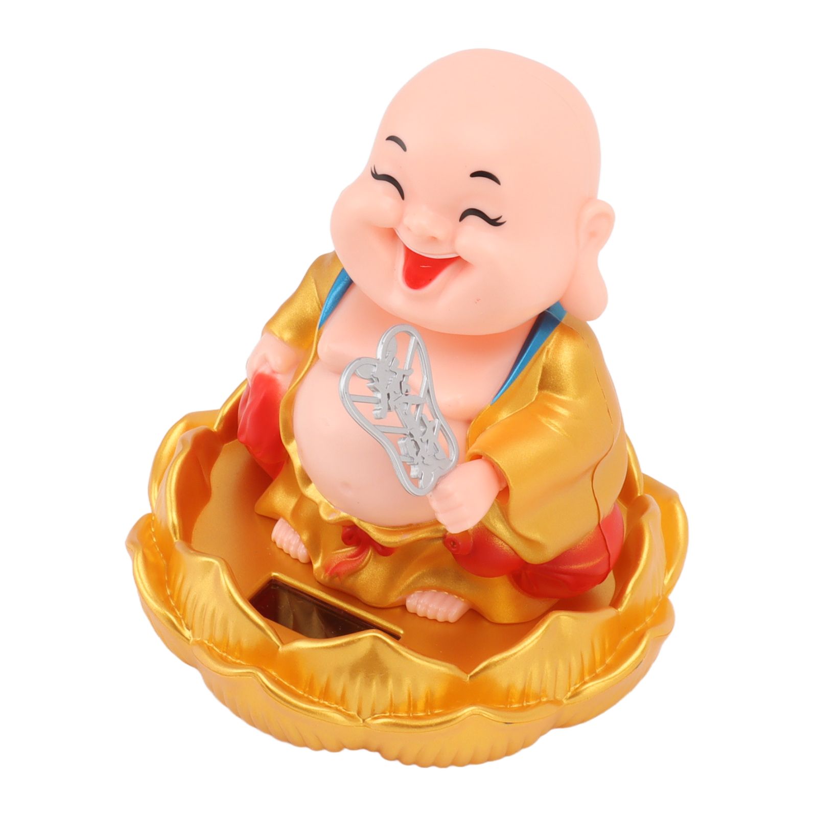 Solar Buddha Statue Solar Nodding Maitreya Car Ornament Decoration Shaking view 3