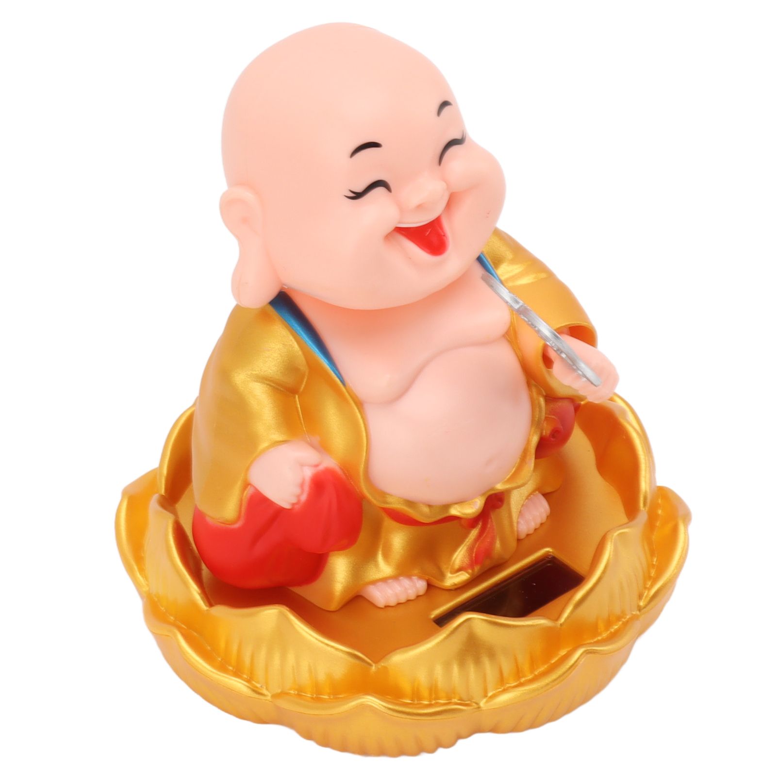 Solar Buddha Statue Solar Nodding Maitreya Car Ornament Decoration Shaking view 4