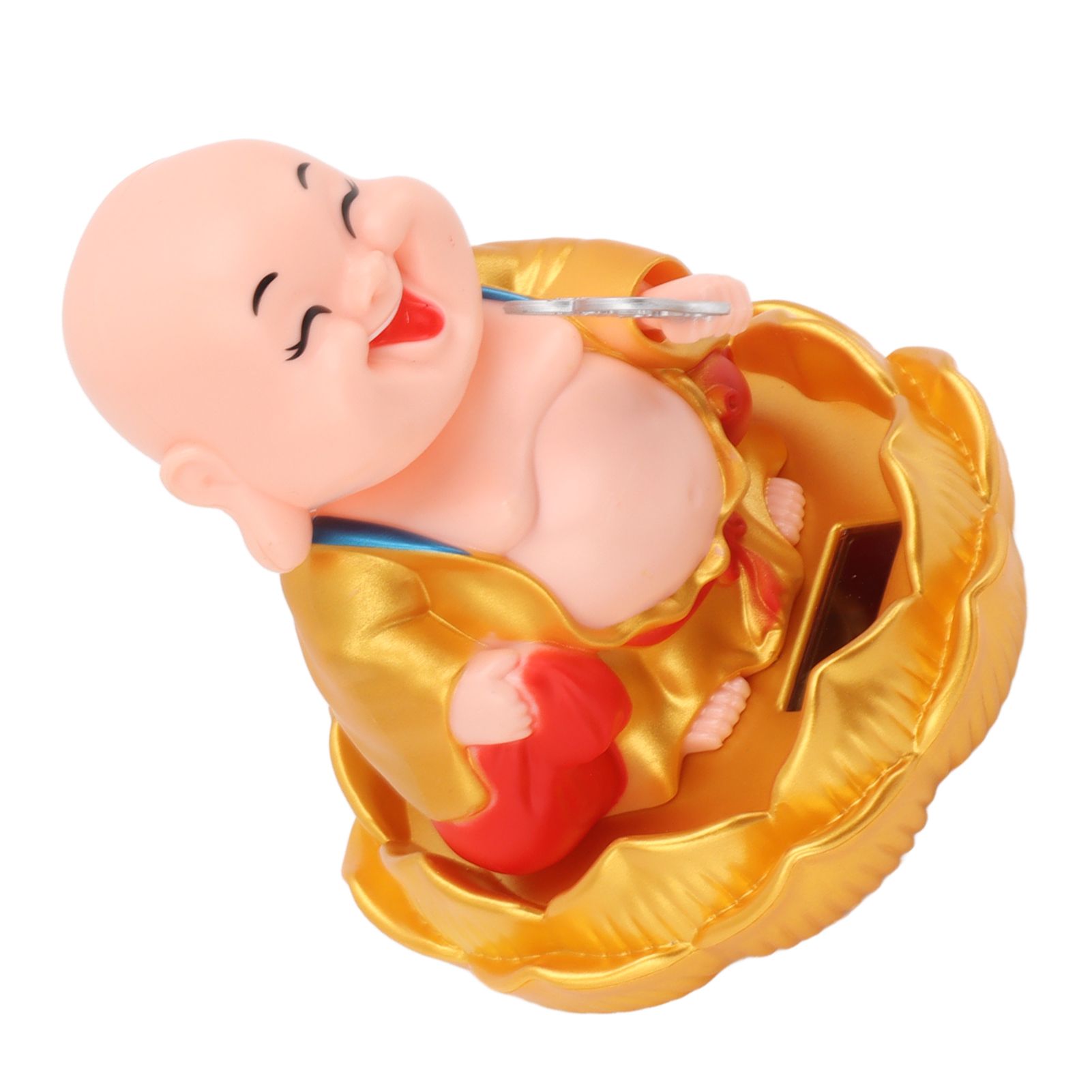 Solar Buddha Statue Solar Nodding Maitreya Car Ornament Decoration Shaking view 9