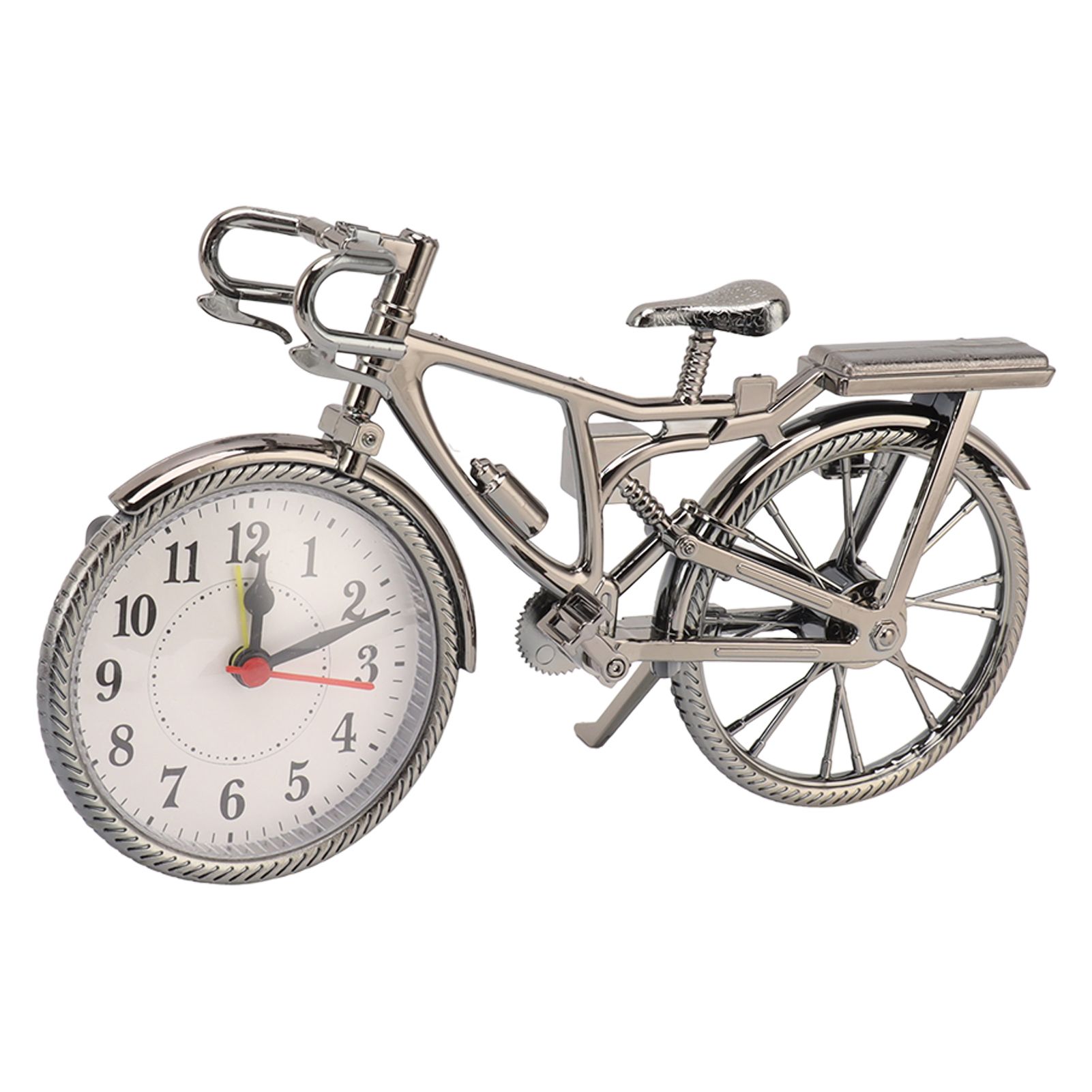 Bike Clock Lifelike Vintage Decorative Ornament Compact Table Alarm Clock for view 3