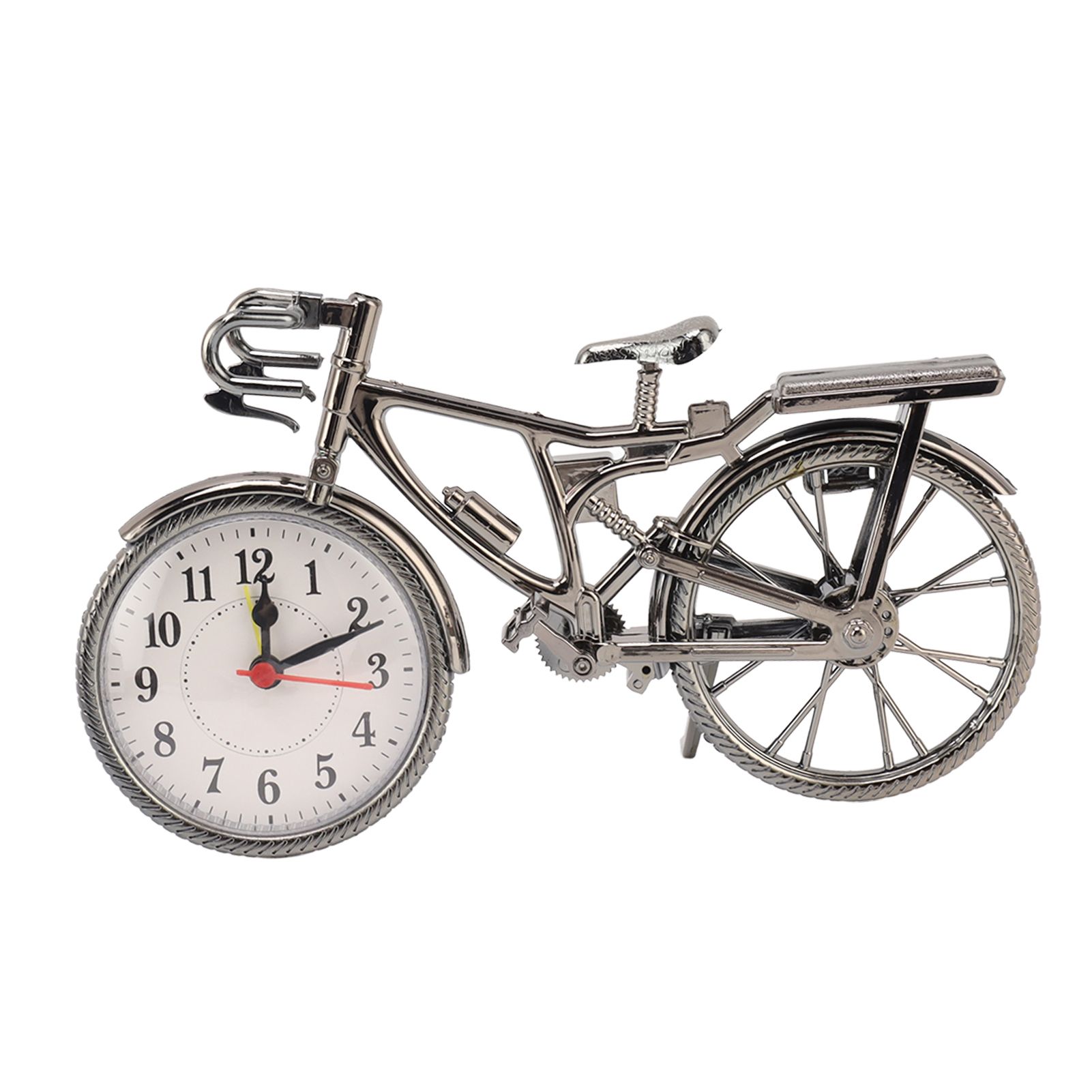 Bike Clock Lifelike Vintage Decorative Ornament Compact Table Alarm Clock for view 4
