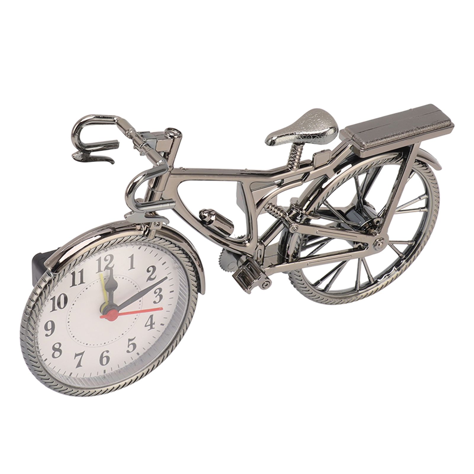Bike Clock Lifelike Vintage Decorative Ornament Compact Table Alarm Clock for view 5