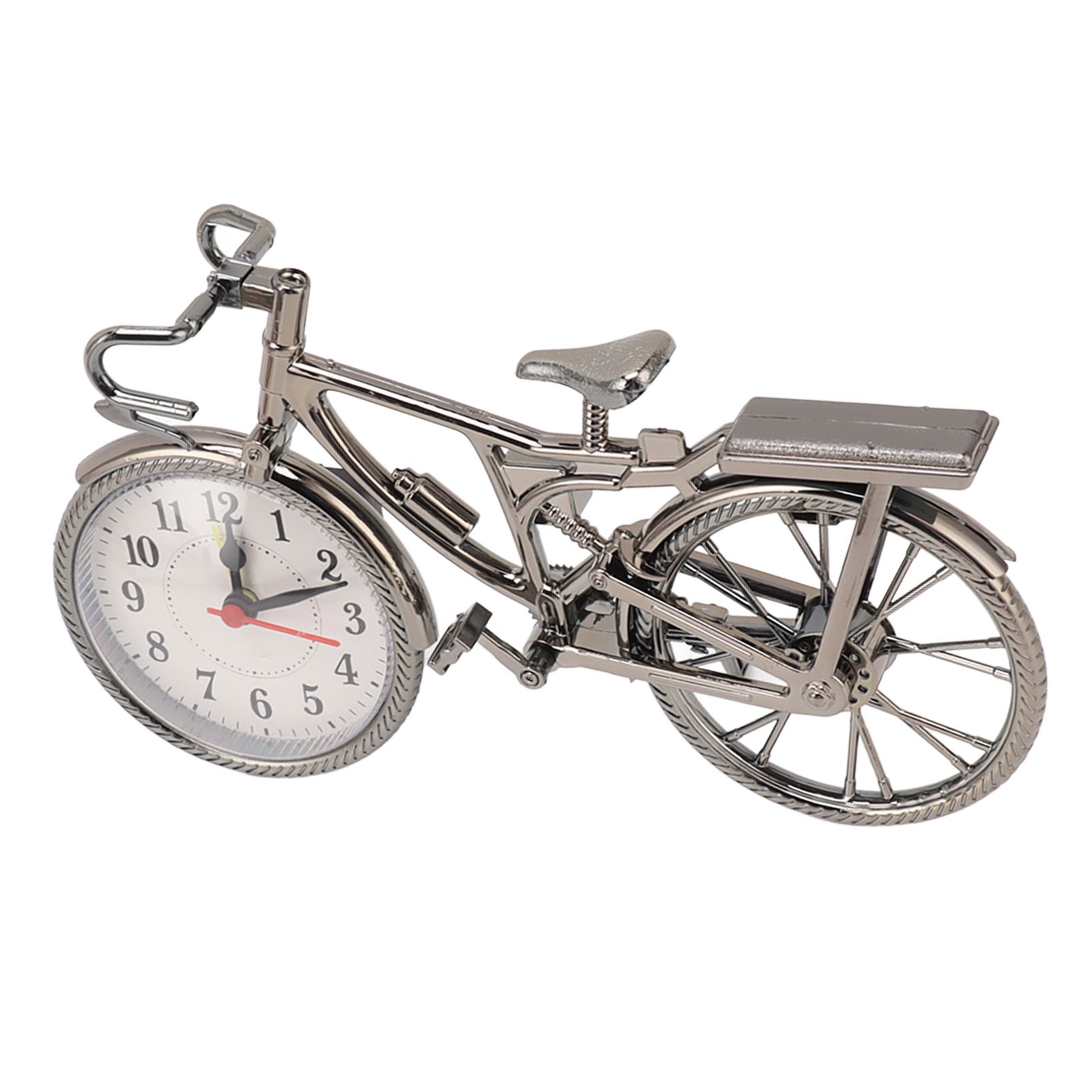 Bike Clock Lifelike Vintage Decorative Ornament Compact Table Alarm Clock for view 6