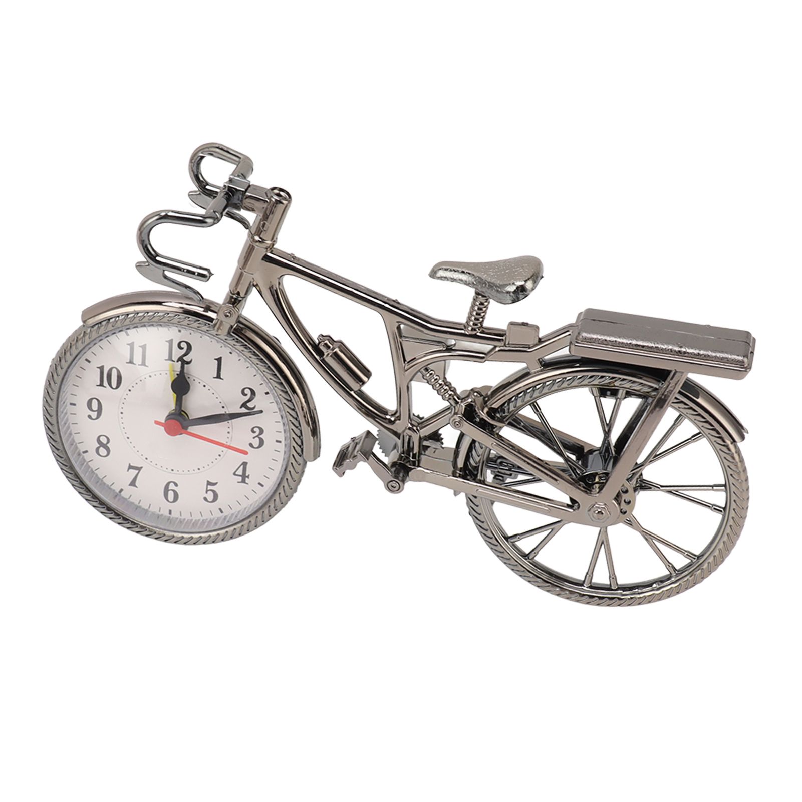 Bike Clock Lifelike Vintage Decorative Ornament Compact Table Alarm Clock for view 7