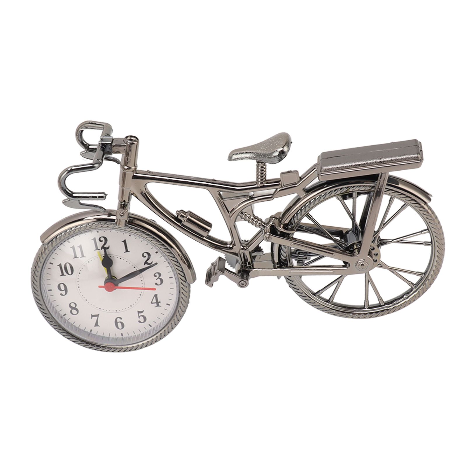 Bike Clock Lifelike Vintage Decorative Ornament Compact Table Alarm Clock for view 8