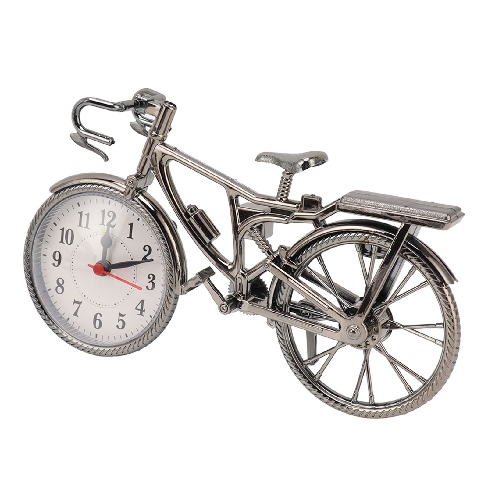 Bike Clock Lifelike Vintage Decorative Ornament Compact Table Alarm Clock for view 10