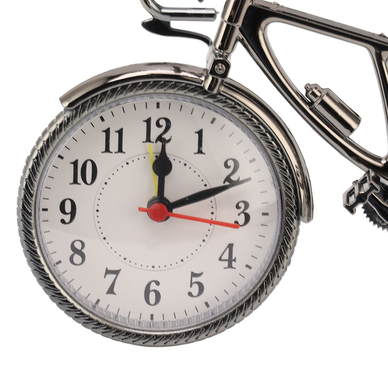 Bike Clock Lifelike Vintage Decorative Ornament Compact Table Alarm Clock for view 13