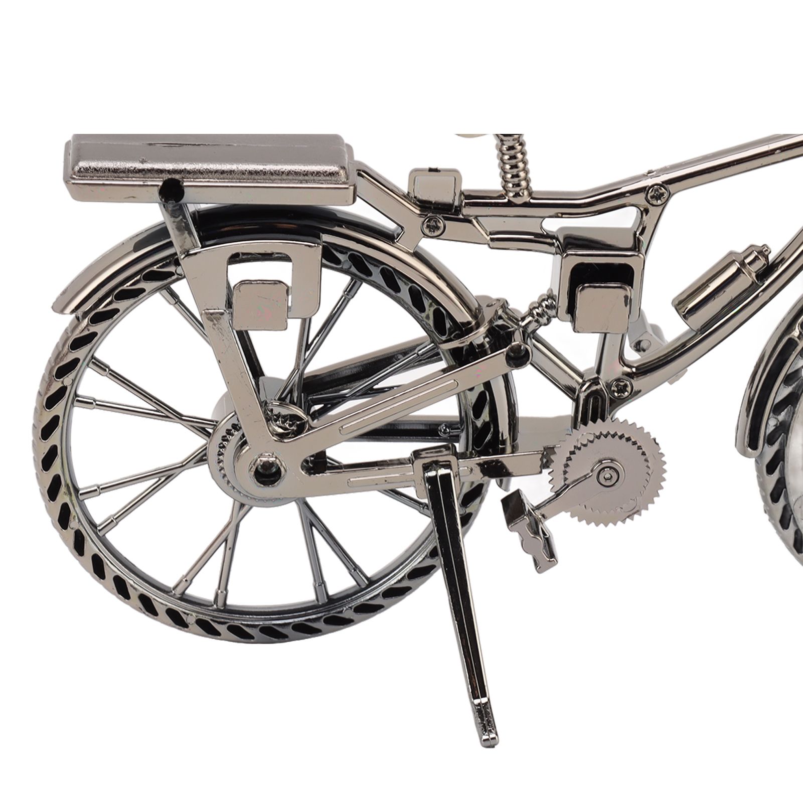 Bike Clock Lifelike Vintage Decorative Ornament Compact Table Alarm Clock for view 15