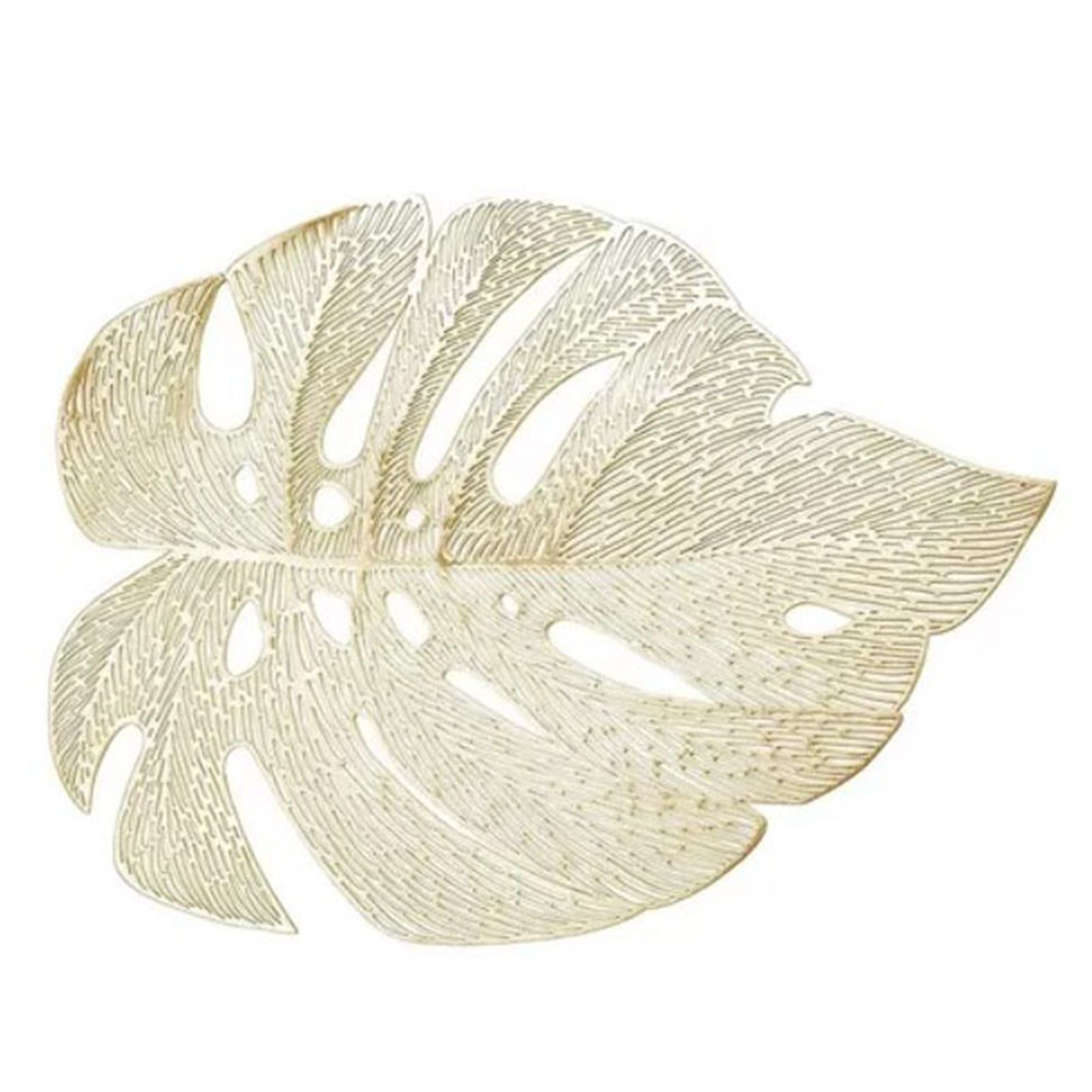 6Pcs Insulation Placemat Hollow Out Simulation Leaf Shape Heat Resistant PVC