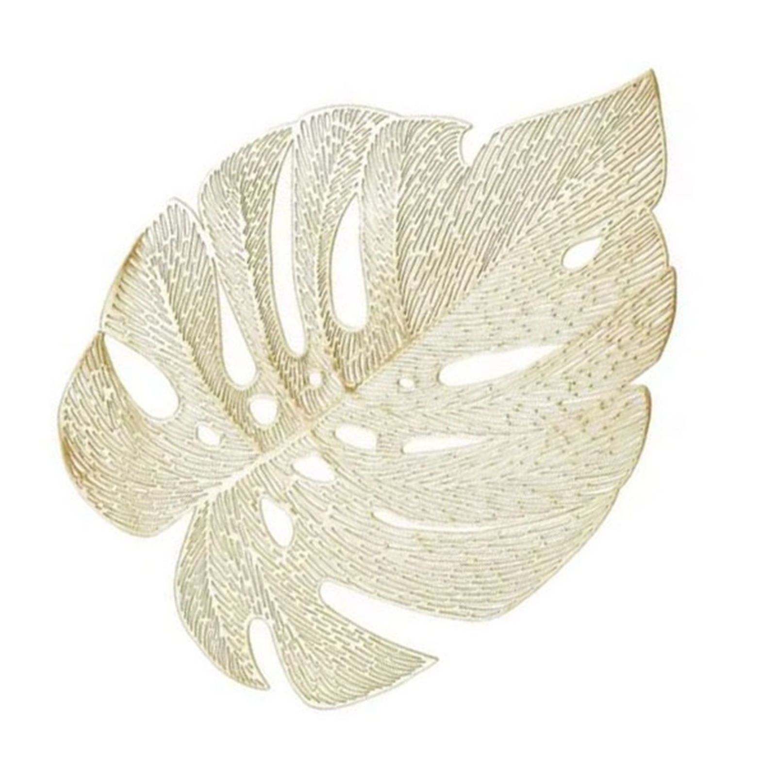 6Pcs Insulation Placemat Hollow Out Simulation Leaf Shape Heat Resistant PVC view 3
