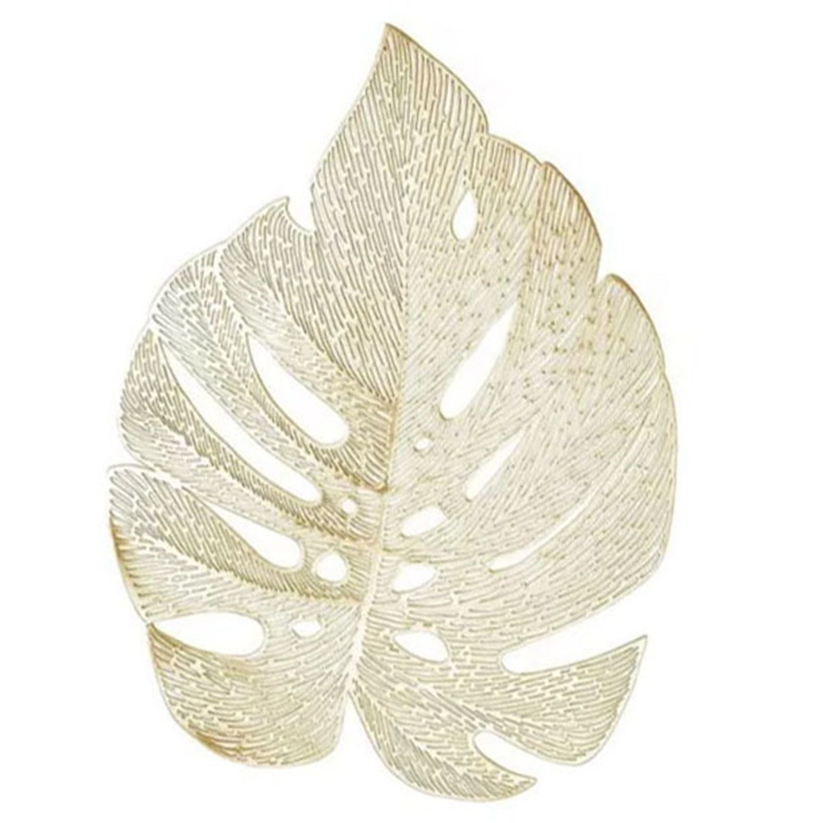 6Pcs Insulation Placemat Hollow Out Simulation Leaf Shape Heat Resistant PVC view 4