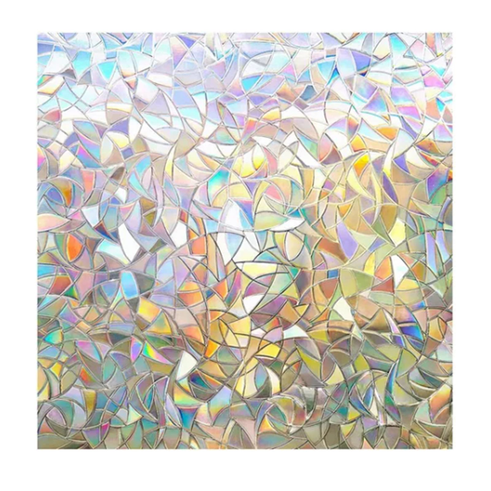 45x200cm Decorative Window Privacy Film 3D Rainbow Window Film Static Cling view 4