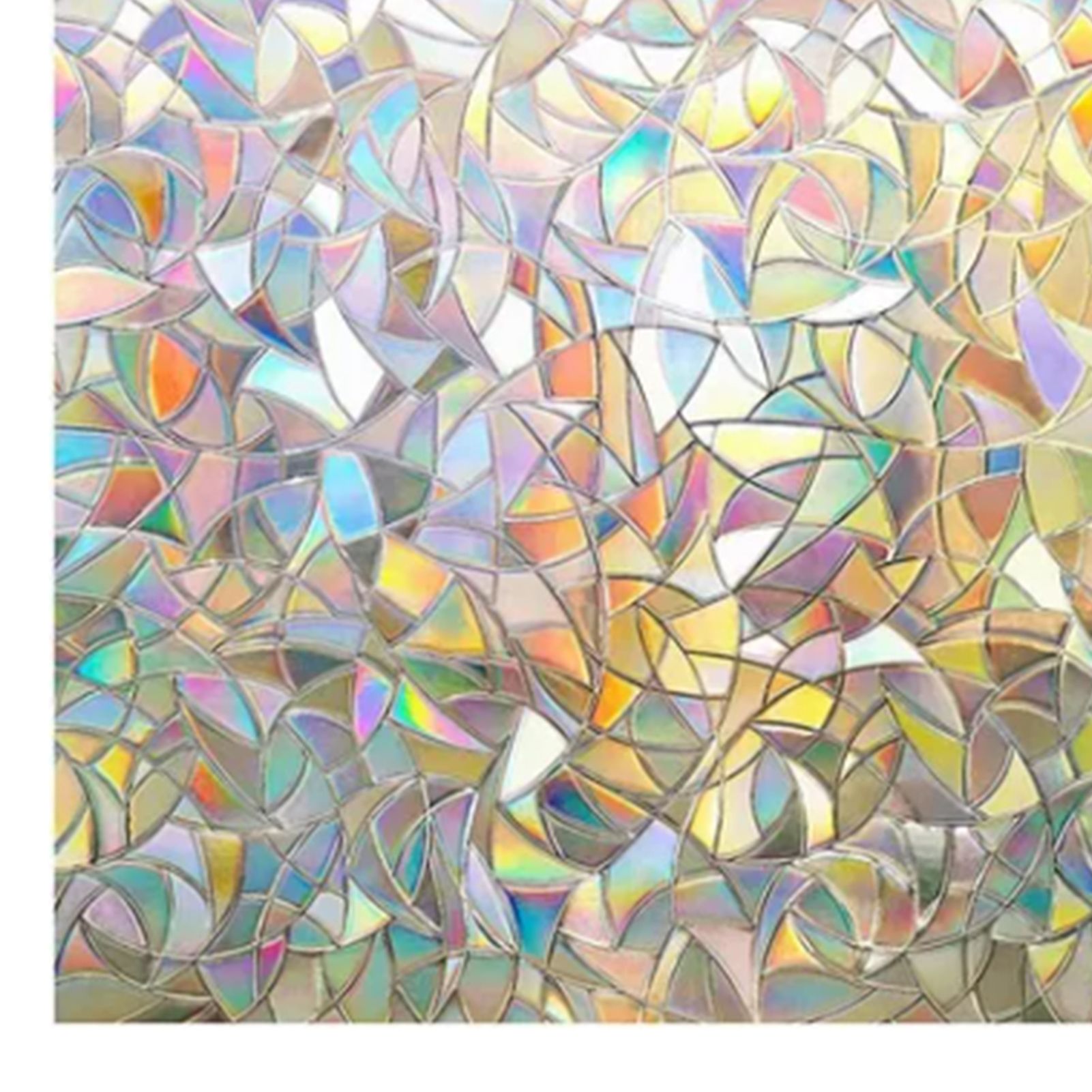 45x200cm Decorative Window Privacy Film 3D Rainbow Window Film Static Cling view 7
