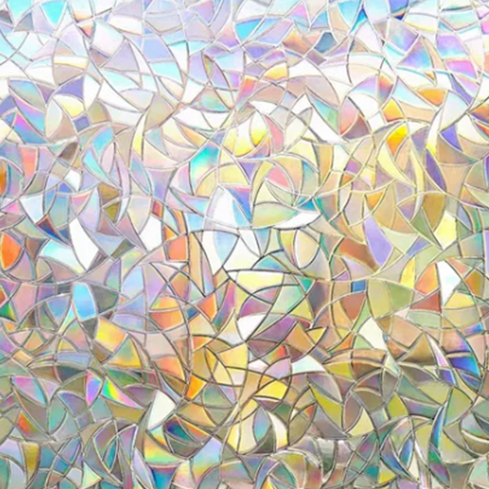 45x200cm Decorative Window Privacy Film 3D Rainbow Window Film Static Cling view 8
