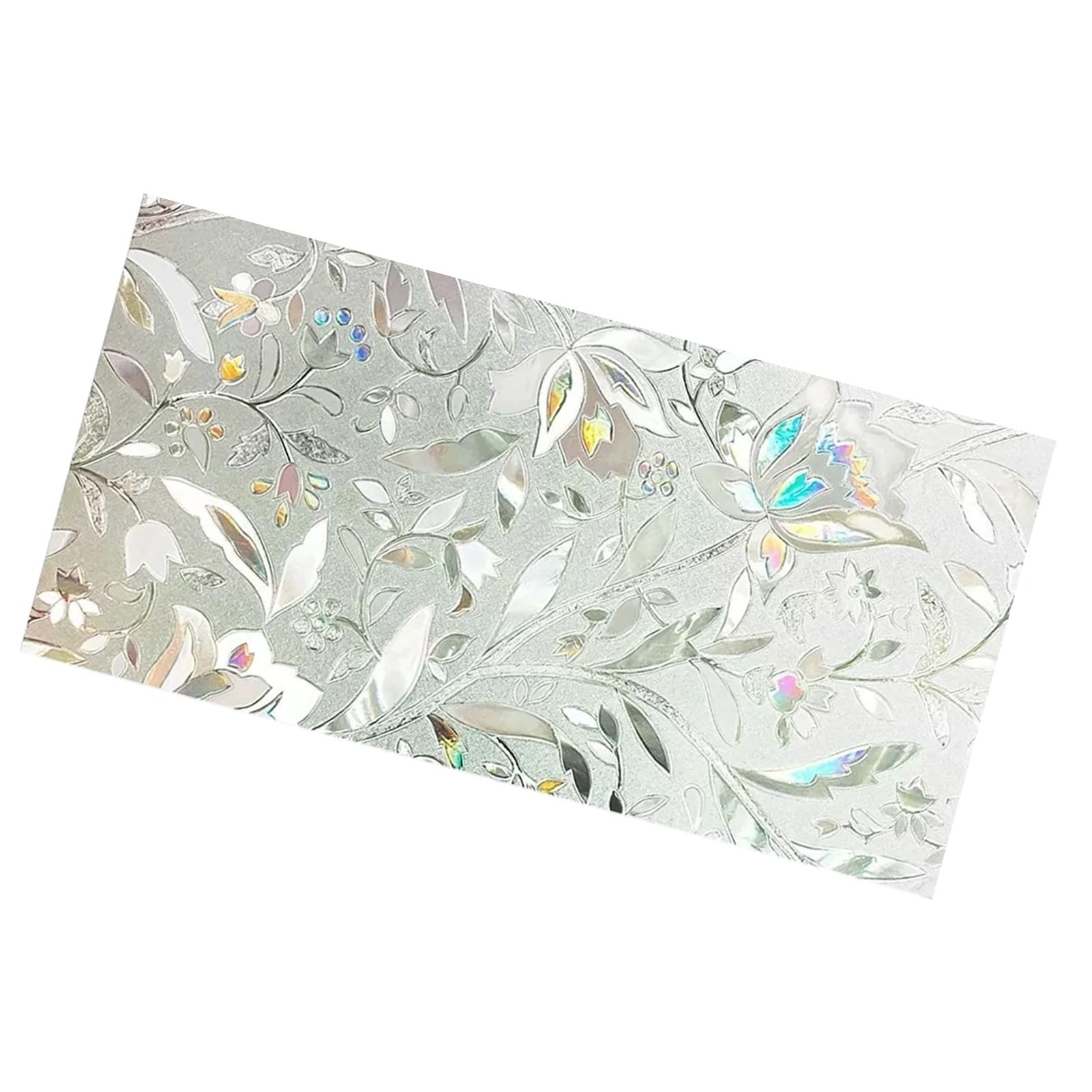 60x300cm 3D Tulip Pattern Self Adhesive Window Privacy Film Static Cling view 3