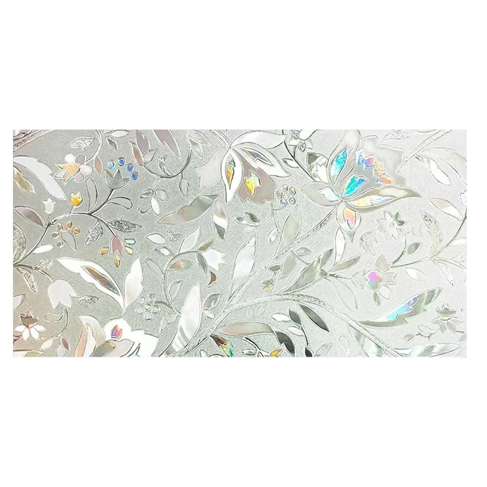 60x300cm 3D Tulip Pattern Self Adhesive Window Privacy Film Static Cling view 5