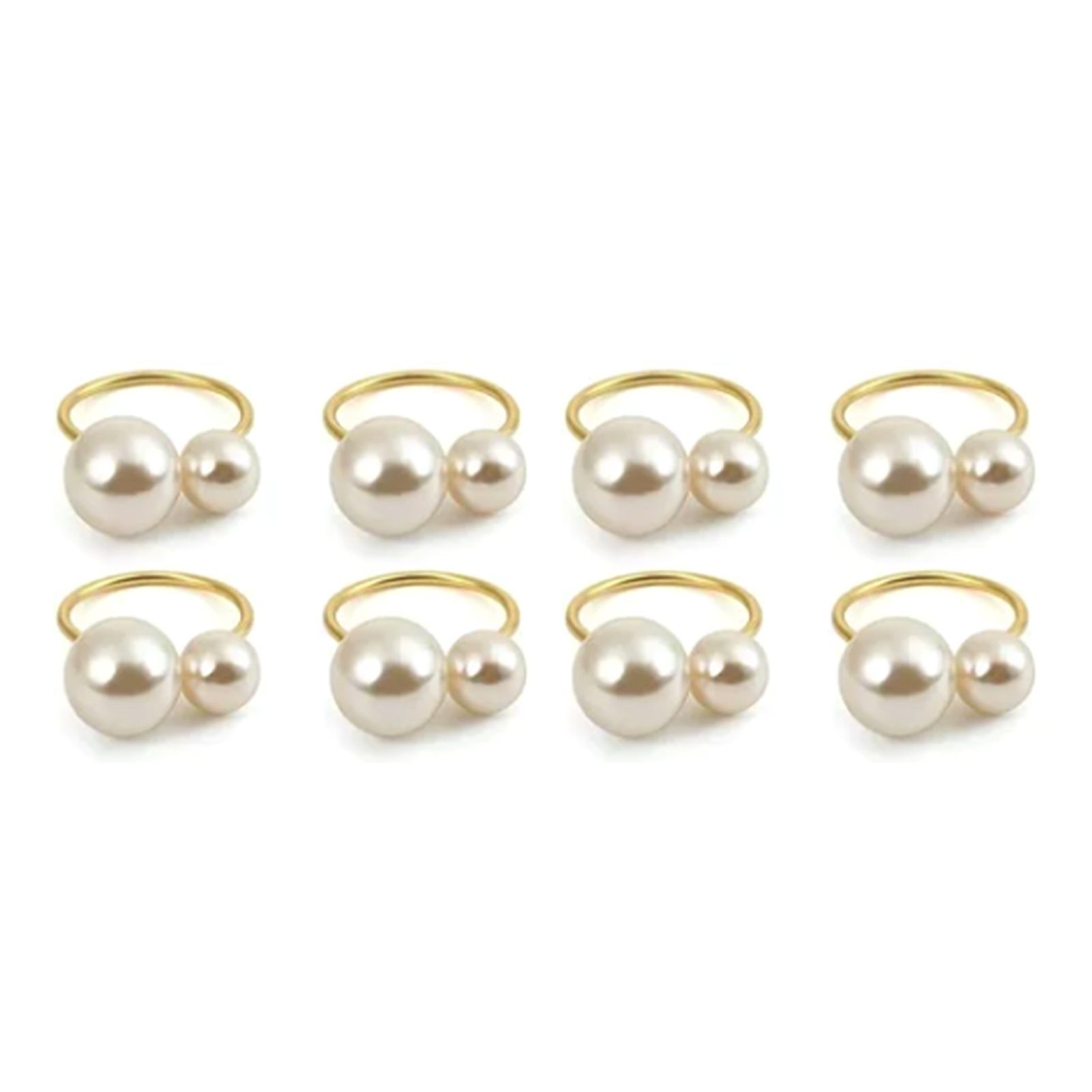 12pcs Napkin Ring Washable Decorative Exquisite Metal Napkin Ring Buckle for view 2