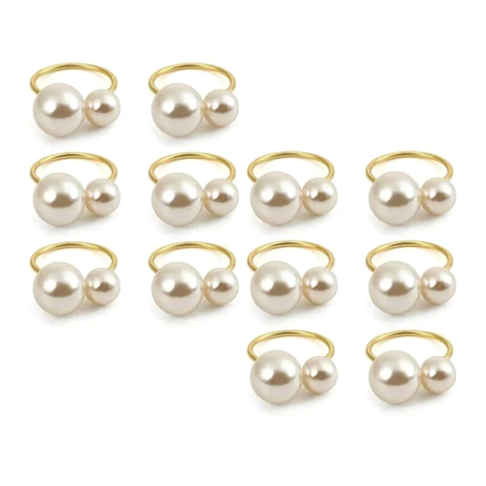 12pcs Napkin Ring Washable Decorative Exquisite Metal Napkin Ring Buckle for view 3