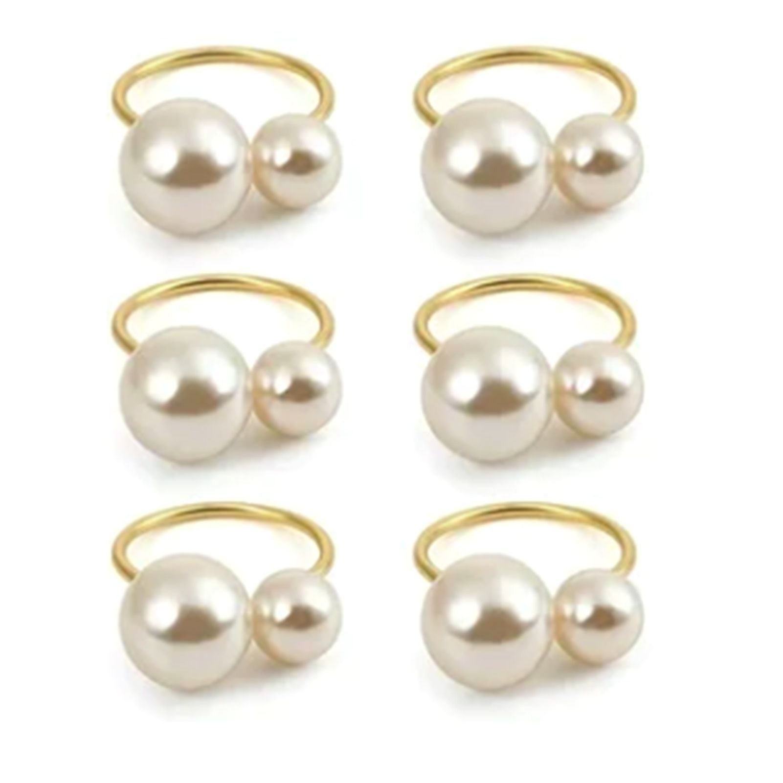 12pcs Napkin Ring Washable Decorative Exquisite Metal Napkin Ring Buckle for view 4