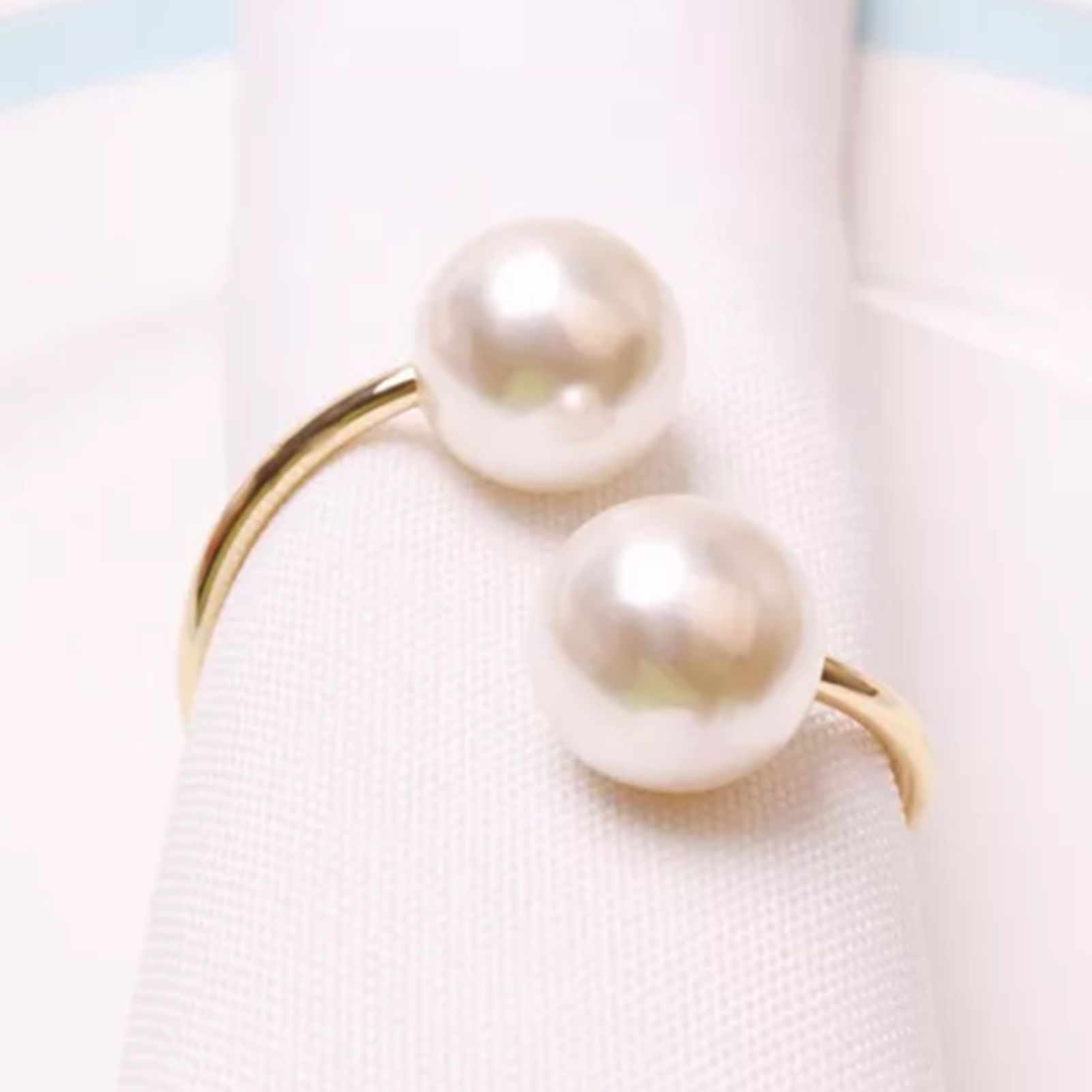 12pcs Napkin Ring Washable Decorative Exquisite Metal Napkin Ring Buckle for view 8