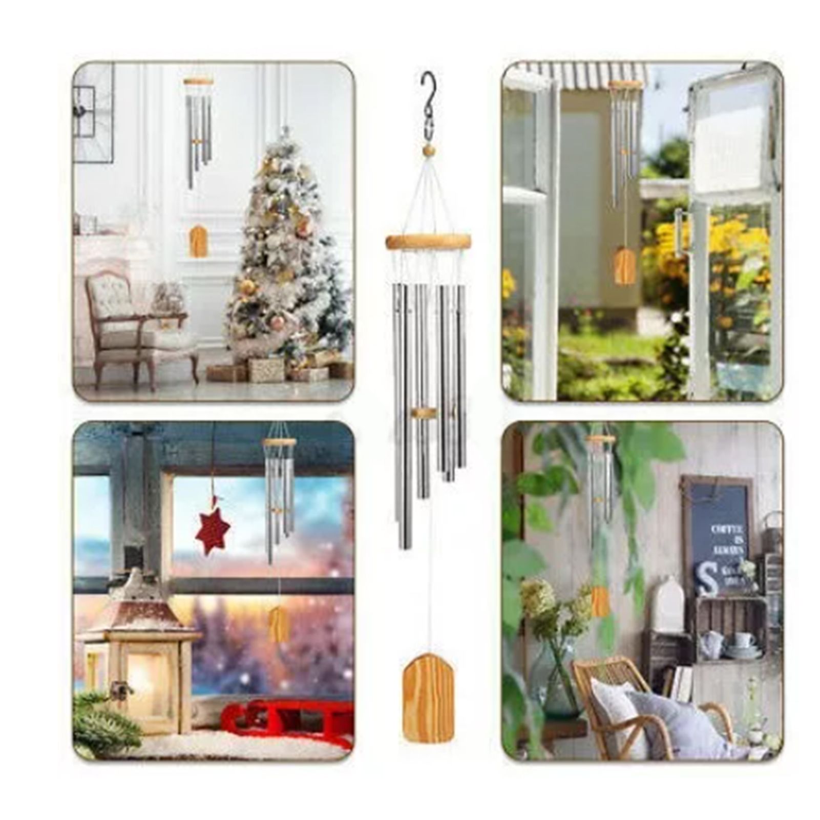 Wind Chimes Outdoor Sympathy Memorial Wind Chimes with Metal Tubes for Home view 10