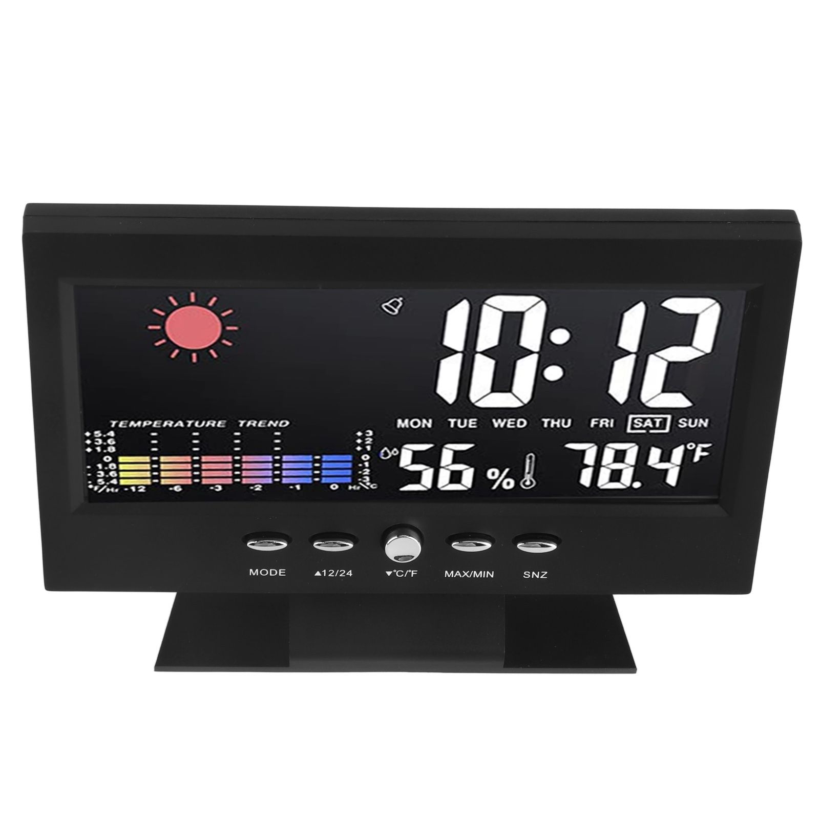 Weather Forecast Clock ABS LED Color Screen Multifunctional Temperature view 2