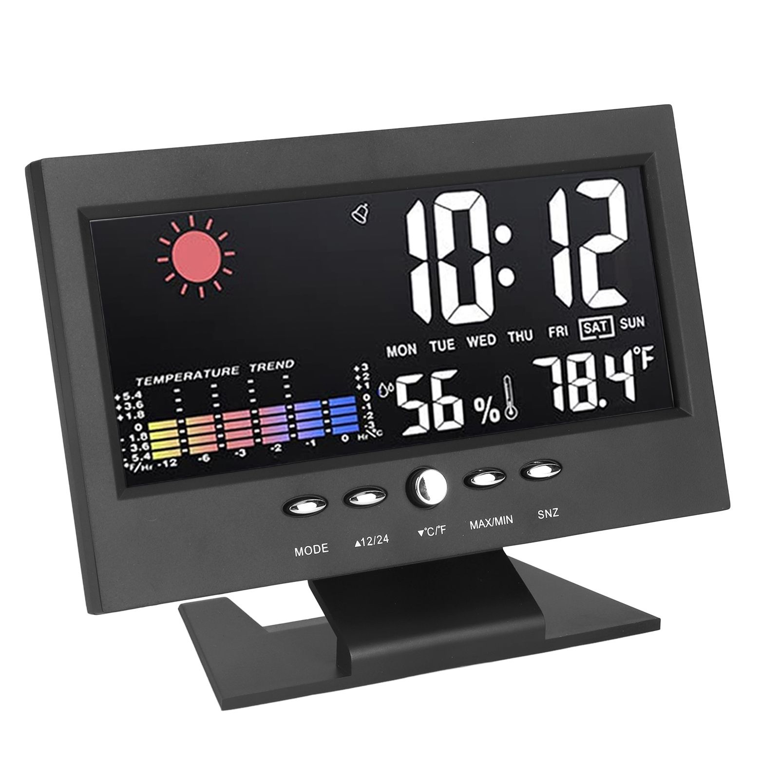Weather Forecast Clock ABS LED Color Screen Multifunctional Temperature view 5