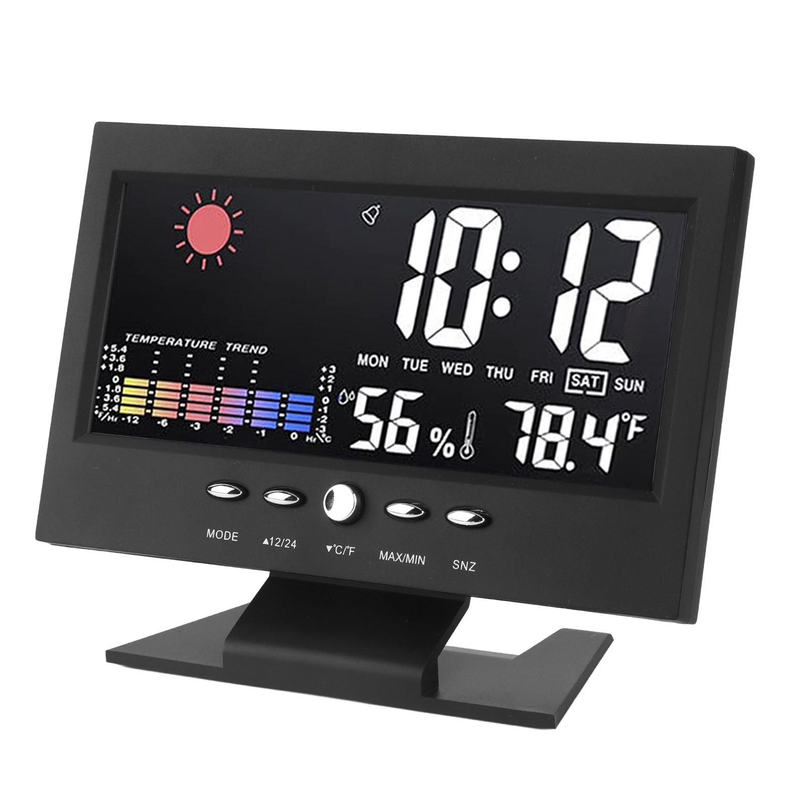 Weather Forecast Clock ABS LED Color Screen Multifunctional Temperature view 6