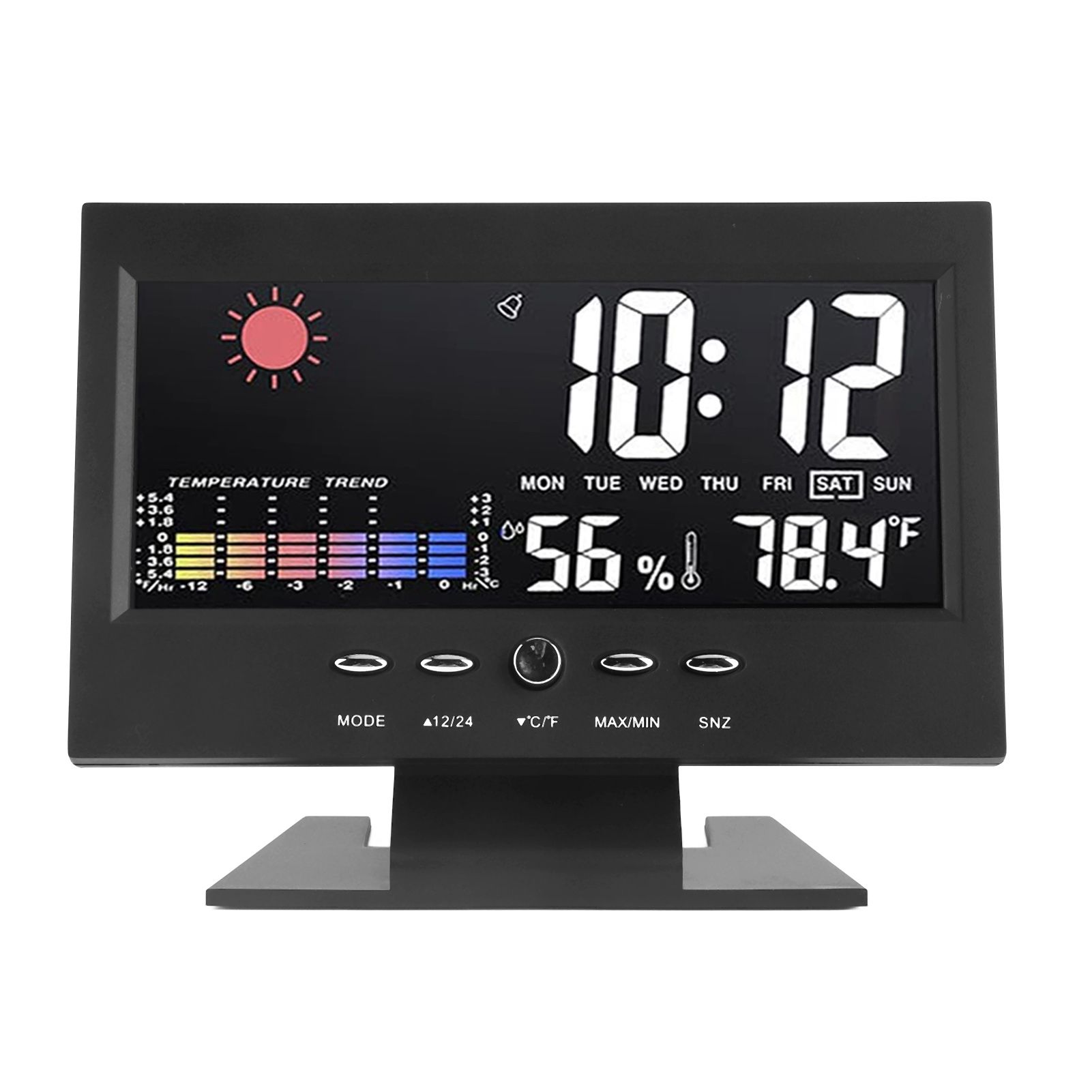 Weather Forecast Clock ABS LED Color Screen Multifunctional Temperature view 8