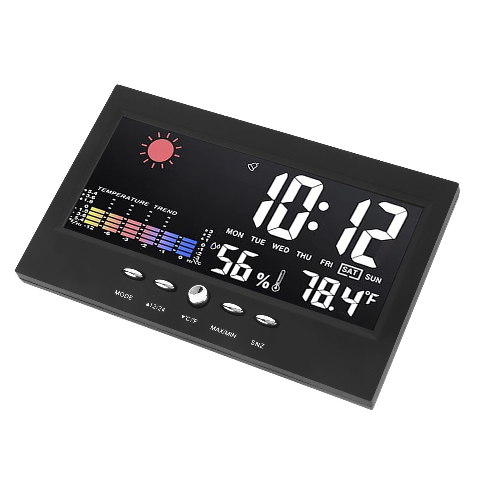 Weather Forecast Clock ABS LED Color Screen Multifunctional Temperature view 9