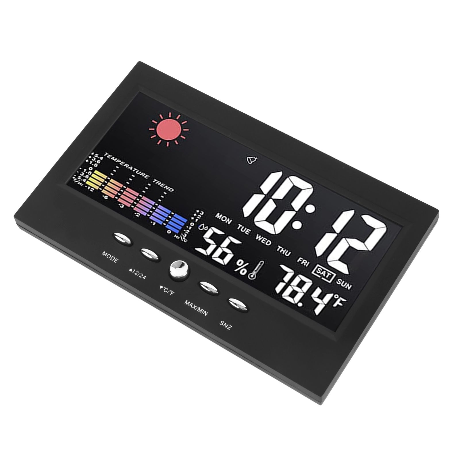 Weather Forecast Clock ABS LED Color Screen Multifunctional Temperature view 10