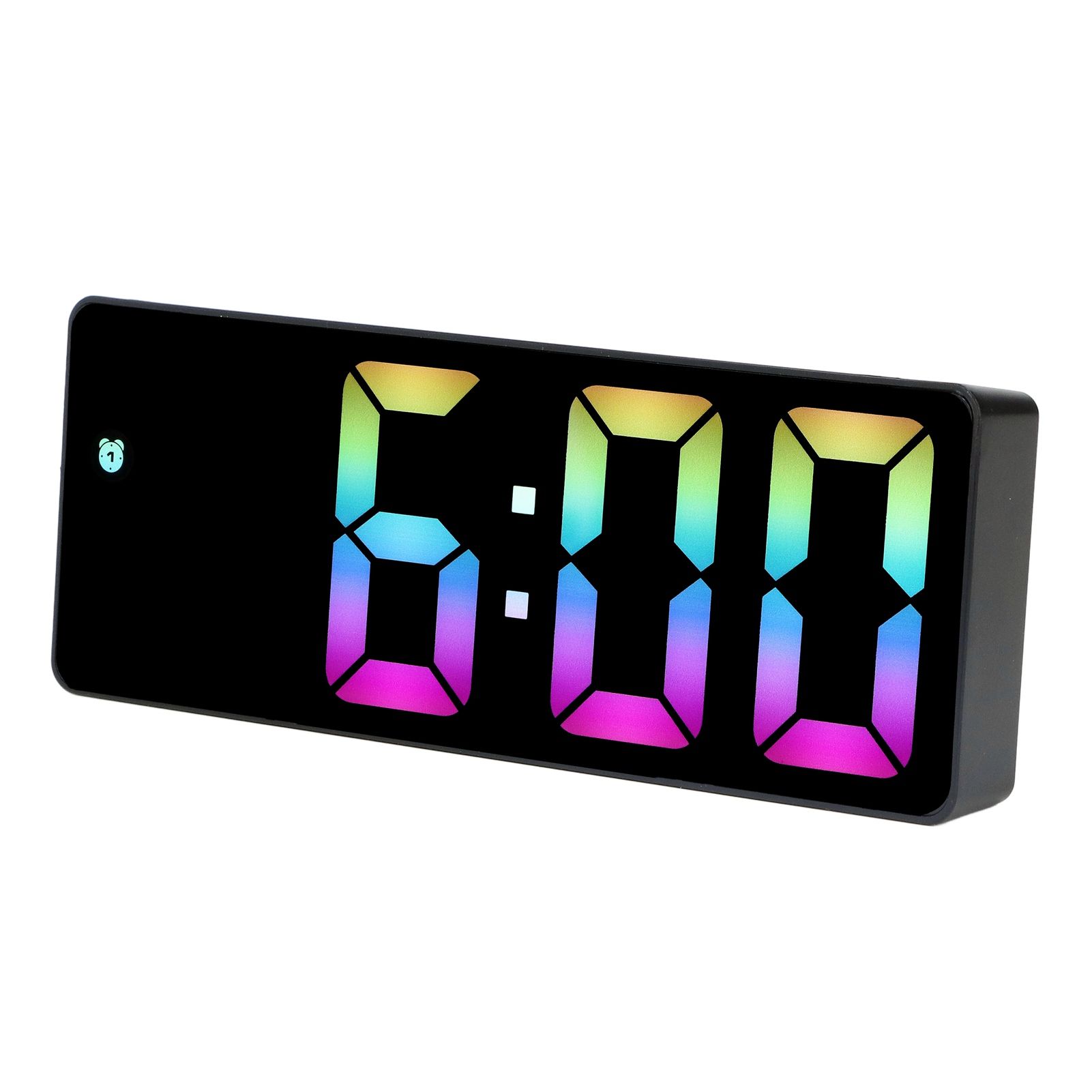 Colorful LED Digital Alarm Clock Large LED Screen Electronic Alarm Clock for view 2