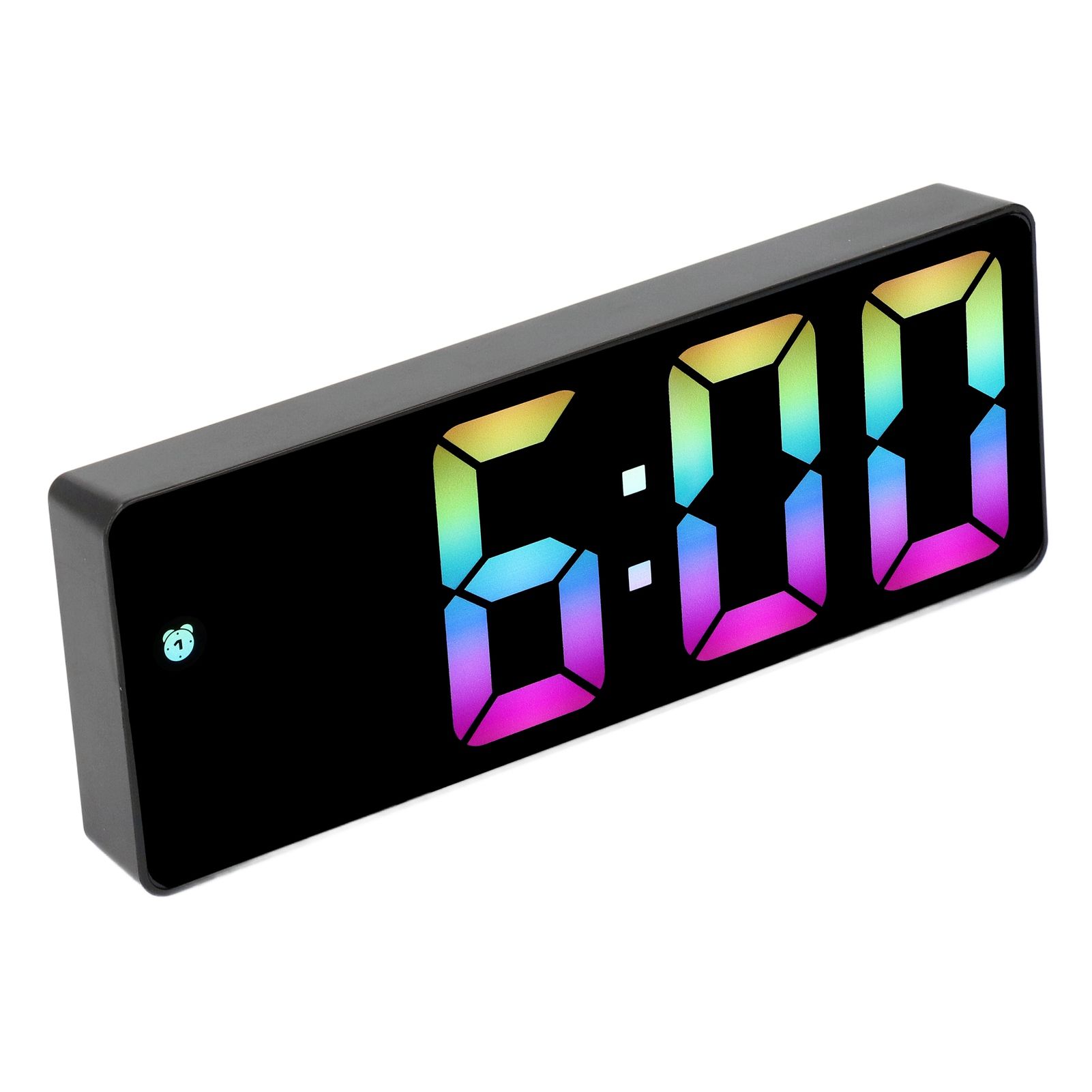 Colorful LED Digital Alarm Clock Large LED Screen Electronic Alarm Clock for view 4
