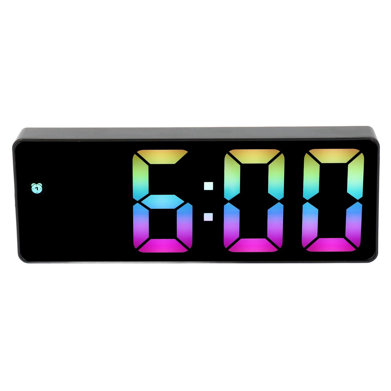 Colorful LED Digital Alarm Clock Large LED Screen Electronic Alarm Clock for view 7