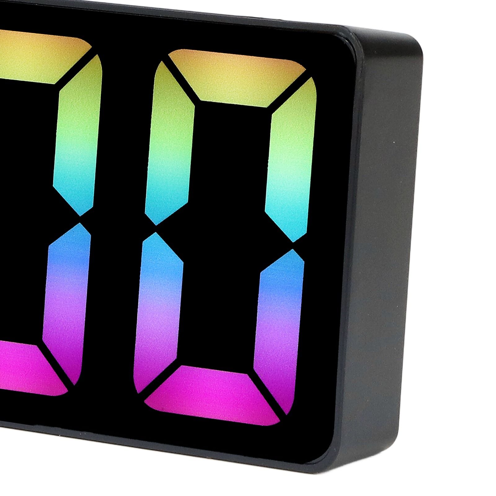 Colorful LED Digital Alarm Clock Large LED Screen Electronic Alarm Clock for view 13