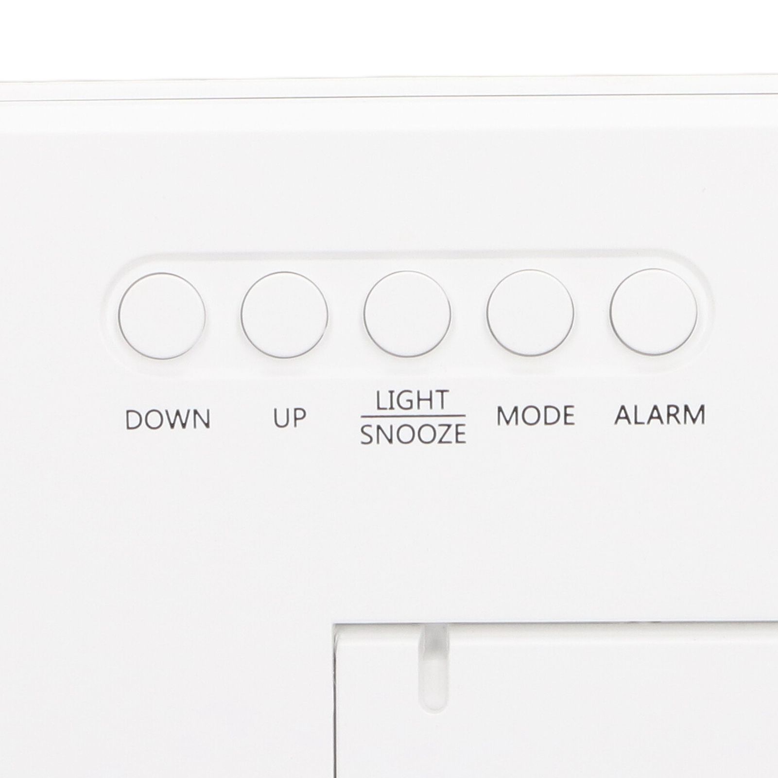 White Digital Alarm Clock with LED Mirror Screen Fashion Electronic Large view 15