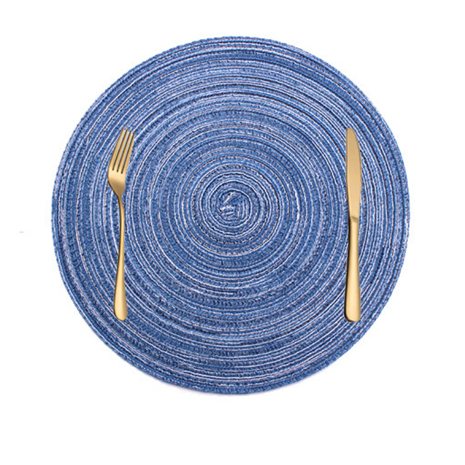 4Pcs Circular Cup Mat Braiding Heat Resistant Bowl Plate Mat Nordic Style view 10